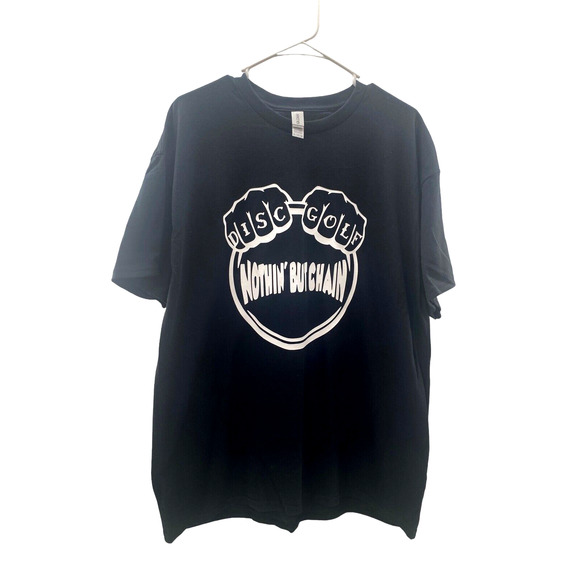 Disc Golf Shirt Nothing But CHAINS XL Graphic T-Shirt Gildan BLACK - Picture 1 of 7